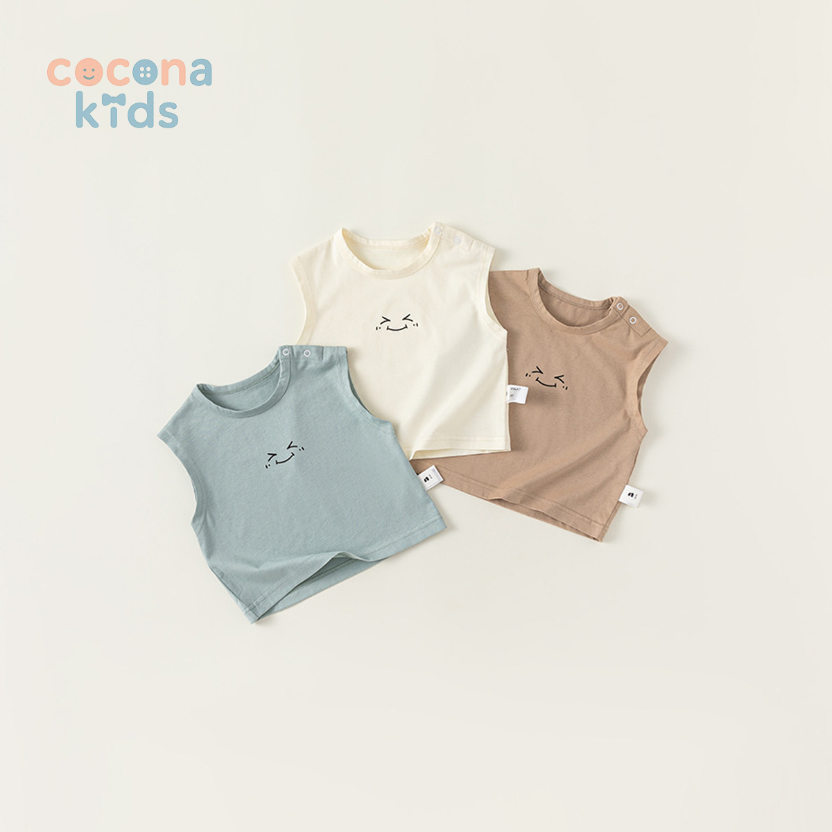 ベビー ノースリーブプリントTシャツ 夏 薄手 ユニセックス