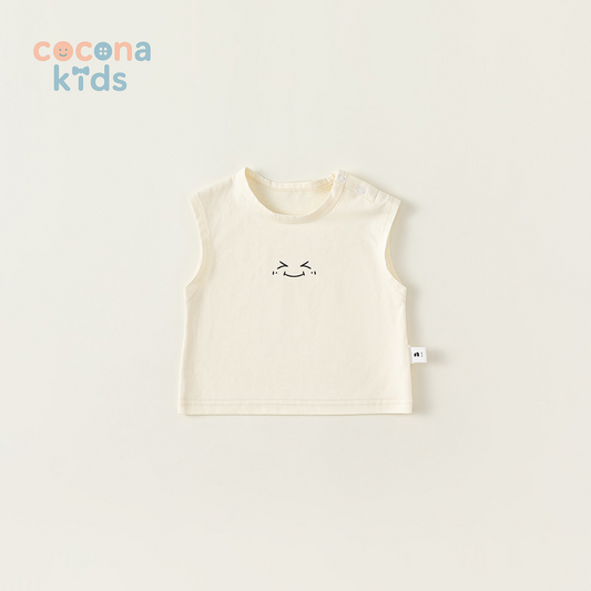 ベビー ノースリーブプリントTシャツ 夏 薄手 ユニセックス